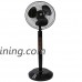 SD LIFE 16" Inch Rechargeable Battery Operated Pedestal Floor Fan - Black w/Remote - B07G5LBMDR